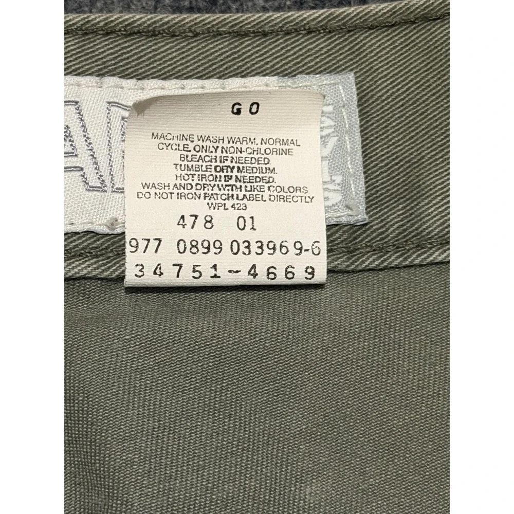 Levis SilverTab Mens Cargo Shorts 36 Olive Green Cotton Loose Fit Vintage 90s